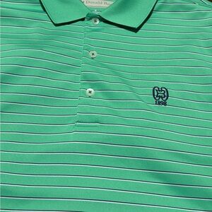 Donald Ross Green Striped Polo Shirt